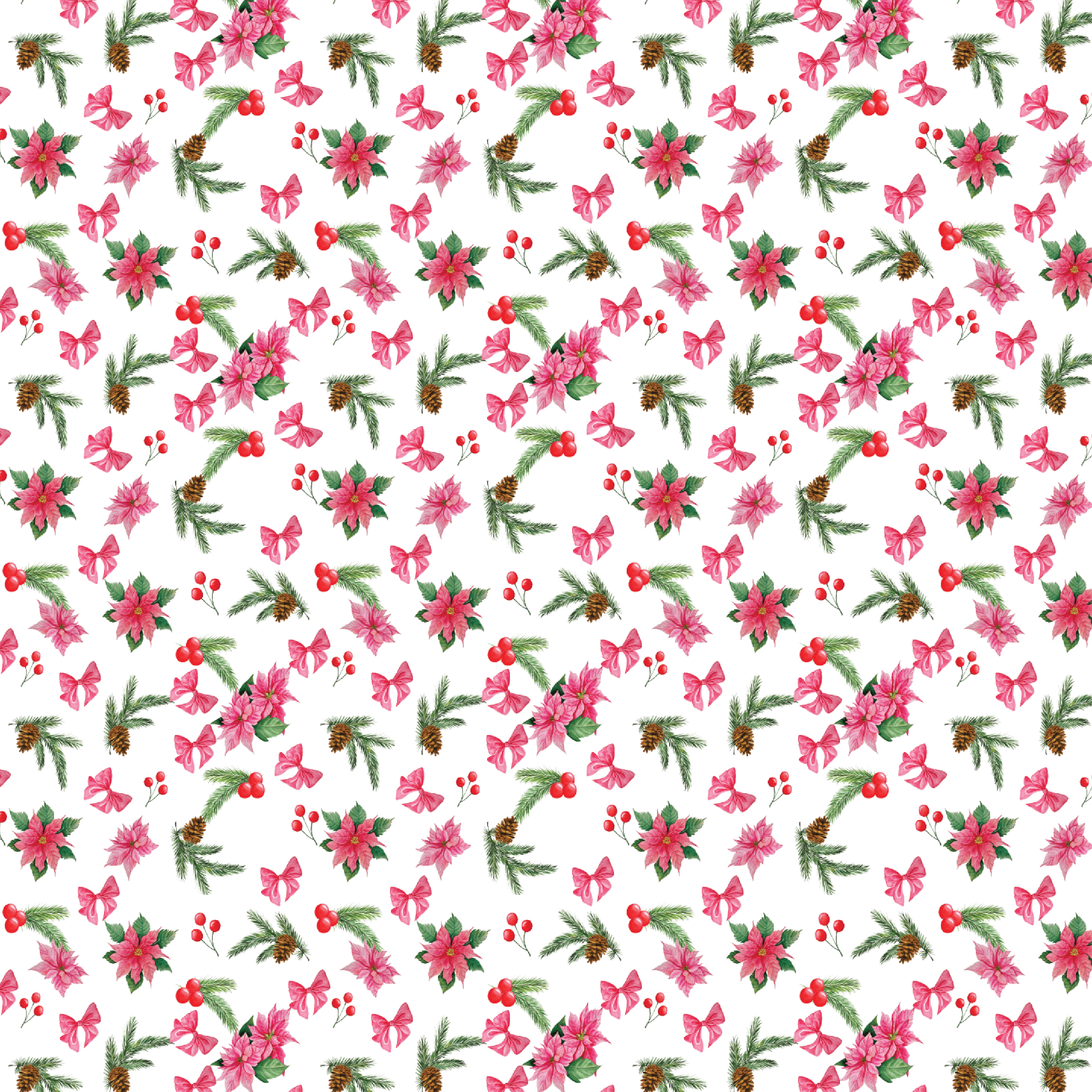 P1226 | Mistletoes & Bows Pattern Acrylic Sheets - CMB Pattern Acrylic